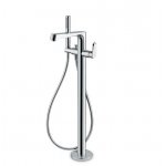 Newform Nio Bateria wannowa podtynkowa podłogowa z zestawem prysznicowym część zewnętrzna chrom 68984E.21.018