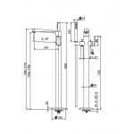Newform Nio Bateria wannowa podtynkowa podłogowa z zestawem prysznicowym część zewnętrzna chrom 68984E.21.018