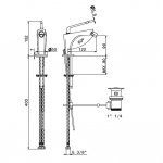 Newform O\'Rama Bateria bidetowa jednouchwytowa z korkiem chrom 68425.21.018