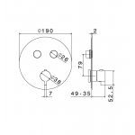 Newform O\'Rama Bateria prysznicowa termostatyczna podtynkowa z dwoma wyjściami część zewnętrzna chrom 70402E.21.018