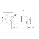 Newform O\'Rama Bateria prysznicowa termostatyczna podtynkowa z jednym wyjściem część zewnętrzna chrom 67687E.21.018