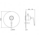 Newform O\'Rama Bateria prysznicowa jednouchwytowa podtynkowa z dwoma wyjściami część zewnętrzna chrom 68471E.21.018