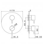Newform O\'Rama Bateria prysznicowa termostatyczna podtynkowa część zewnętrzna chrom 67688E.21.018