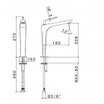   Newform O\'Rama Bateria umywalkowa jednouchwytowa wysoka czarny mat 68415.01.093