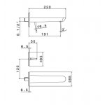 Newform O\'Rama Bateria umywalkowa ścienna jednouchwytowa część zewnętrzna chrom 68428E.21.018