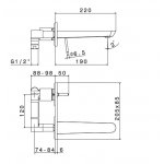   Newform O\'Rama Bateria umywalkowa ścienna jednouchwytowa część zewnętrzna błyszczące złoto PVD 68429E.61.020