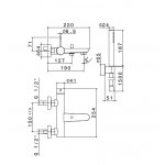Zucchetti Helm Bateria umywalkowa 3-otworowa podtynkowa 175 mm inox ZHL760.X