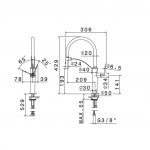 Newform O’Rama Bateria zlewozmywakowa jednouchwytowa z obrotową i regulowaną wylewką 2-strumienna chrom/czarny mat 68735.05.093