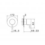 Newform O\'Rama Zawór odcinający podtynkowy część zewnętrzna chrom 67686E.21.018