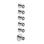 Newform Park L.E. Bateria prysznicowa termostatyczna podtynkowa z pięcioma wyjściami część zewnętrzna chrom/czarny mat 69802E.05.093