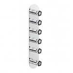 Newform Park L.E. Bateria prysznicowa termostatyczna podtynkowa z pięcioma wyjściami część zewnętrzna chrom/czarny mat 69805E.05.093