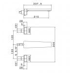Newform Park Limited Edition Bateria umywalkowa 3-otworowa podtynkowa z długą wylewką część zewnętrzna chrom/czarny mat 69730E.05.093