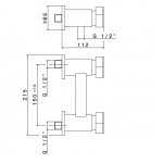 Newform Park Limited Edition Bateria prysznicowa ścienna chrom/czarny mat 69755.05.093