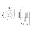 Newform Park Limited Edition Zawór odcinający podtynkowy część zewnętrzna chrom/czarny mat 69806E.05.093