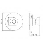 Newform Park Limited Edition Bateria prysznicowa jednouchwytowa podtynkowa z przełącznikiem 3-drożnym część zewnętrzna chrom/czarny mat 69775E.05.093