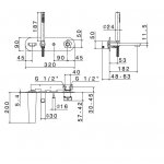 Newform Park Limited Edition Bateria wannowa ścienna z zestawem prysznicowym chrom/czarny mat 69771.05.093