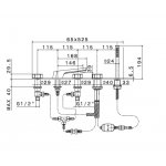 Newform Park Limited Edition Bateria wannowa 5-otworowa na brzeg wanny chrom/czarny mat 69789C.05.093