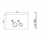 Newform Przycisk WC spłukujący do Sigma8/Sigma12 stal nierdzewna 69643X.50.050
