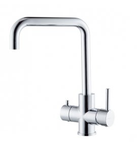 Newform Real Bateria zlewozmywakowa jednouchwytowa z obrotową wylewką chrom 63423.21.018