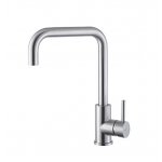 Newform Real Steel Bateria zlewozmywakowa jednouchwytowa z obrotową wylewką stal nierdzewna 63420X.50.050