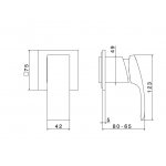 Newform X-Sense Bateria prysznicowa jednouchwytowa podtynkowa z przełącznikiem 3-drożnym część zewnętrzna chrom 62575E.21.018