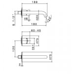 Newform X-Steel 316 Bateria umywalkowa ścienna jednouchwytowa część zewnętrzna stal nierdzewna 69628EX.50.050