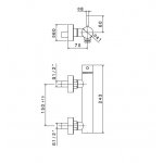Newform X-Steel 316 Bateria prysznicowa jednouchwytowa ścienna stal nierdzewna 69655X.50.050