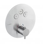 Newform X-Steel 316 Bateria prysznicowa termostatyczna podtynkowa z trzema wyjściami część zewnętrzna stal nierdzewna 70427EX.50.050