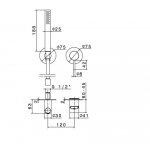 Newform X-Steel 316 Bateria prysznicowa podtynkowa z zestawem prysznicowym część zewnętrzna stal nierdzewna 69676EX.50.050