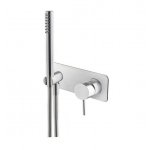 Newform X-Steel 316 Bateria prysznicowa podtynkowa z zestawem prysznicowym część zewnętrzna stal nierdzewna 69677EX.50.050