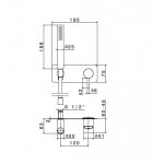 Newform X-Steel 316 Bateria prysznicowa podtynkowa z zestawem prysznicowym część zewnętrzna stal nierdzewna 69677EX.50.050