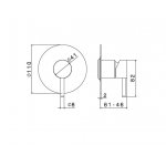 Newform X-Steel 316 Bateria prysznicowa jednouchwytowa podtynkowa z jednym wyjściem część zewnętrzna stal nierdzewna 69675EX.50.050