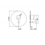 Newform X-Steel 316 Bateria prysznicowa jednouchwytowa podtynkowa z dwoma wyjściami część zewnętrzna stal nierdzewna 69670EX.50.050