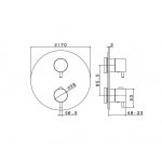Newform X-Steel 316 Bateria prysznicowa termostatyczna podtynkowa część zewnętrzna stal nierdzewna 69663EX.50.050
