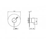 Newform X-Steel 316 Bateria prysznicowa termostatyczna podtynkowa z trzema wyjściami część zewnętrzna stal nierdzewna 67670EX.50.050
