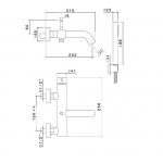 Newform X-Steel 316 Bateria wannowa ścienna z zestawem prysznicowym PVC stal nierdzewna 69640CX.50.050
