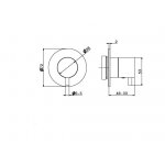 Newform X-Steel 316 Przełącznik podtynkowy część zewnętrzna stal nierdzewna 67671EX.50.050