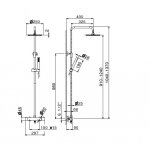 Newform X-Steel 316 Zestaw prysznicowy ścienny stal nierdzewna 69650X.50.050