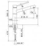 Newform X-Trend Bateria zlewozmywakowa jednouchwytowa z obrotową wylewką chrom 2400.21.018