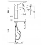 Newform X-Trend Bateria zlewozmywakowa jednouchwytowa z obrotową i wyciąganą wylewką chrom 2415.21.018