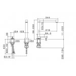 Newform X-Trend Bateria zlewozmywakowa 2-otworowa jednouchwytowa chrom 2439.21.018