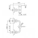 Newform XT Bateria prysznicowa jednouchwytowa ścienna chrom 4255.21.018