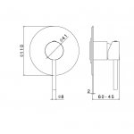 Newform XT Bateria prysznicowa jednouchwytowa podtynkowa z jednym wyjściem część zewnętrzna chrom 4275E.21.018