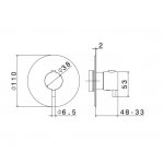 Newform XT Bateria prysznicowa termostatyczna podtynkowa z jednym wyjściem część zewnętrzna chrom 67607E.21.018