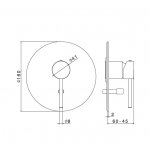 Newform XT Bateria prysznicowa jednouchwytowa podtynkowa z dwoma wyjściami część zewnętrzna chrom 4270E.21.018