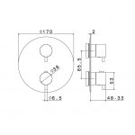 Newform XT Bateria prysznicowa termostatyczna podtynkowa część zewnętrzna chrom 67608E.21.018