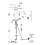 Newform XT Bateria umywalkowa jednouchwytowa z korkiem chrom 4200.21.018
