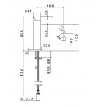 Newform XT Bateria umywalkowa jednouchwytowa z długą wylewką chrom 4209.21.018