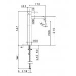 Newform XT Bateria umywalkowa jednouchwytowa wysoka chrom 4205.21.018