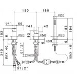 Newform XT Bateria wannowa 3-otworowa na brzeg wanny chrom 4284C.21.018